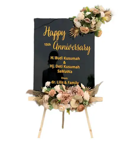 Papan Bunga Akrilik Ballroom Wedding Jakarta Pusat