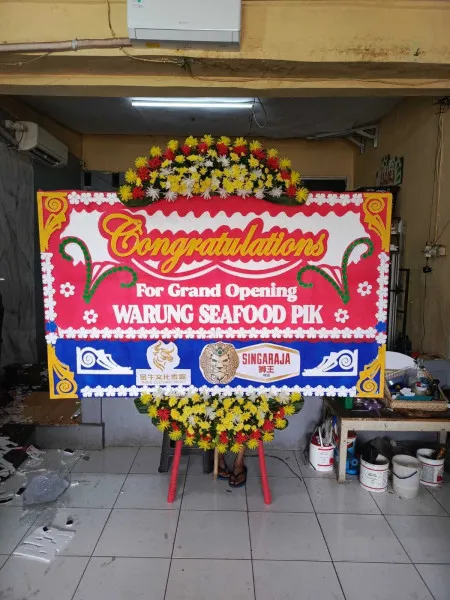 Papan Bunga Ucapan Selamat Ballroom Wedding Jakarta Pusat